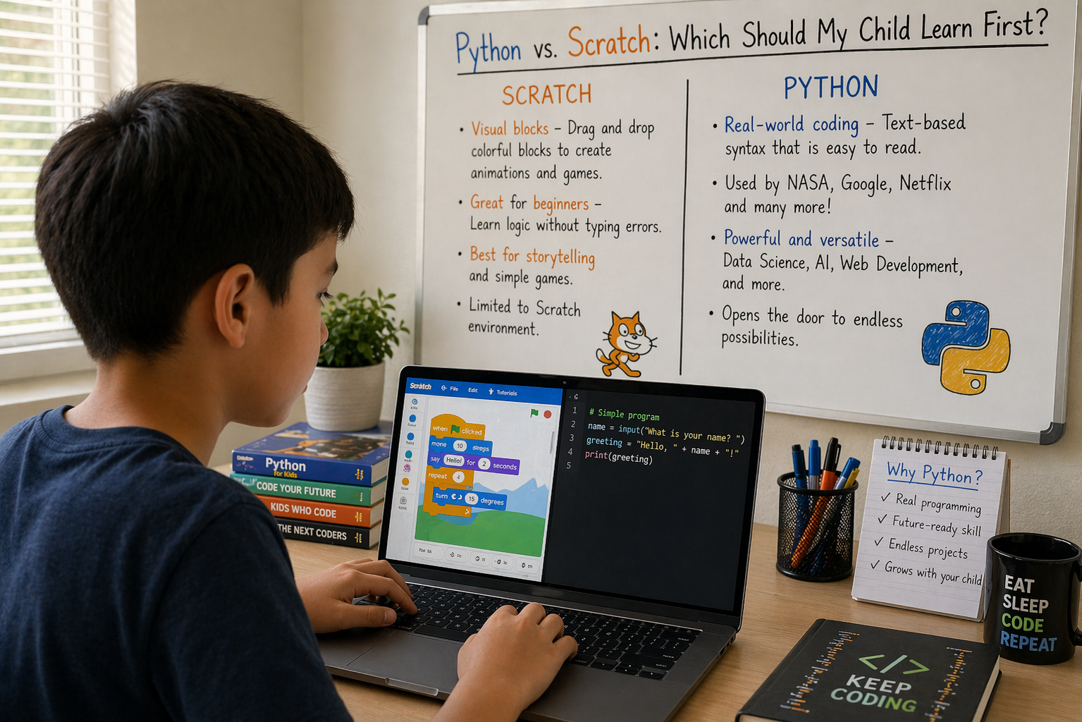 Python vs. Scratch: Which Should My Child Learn First?h